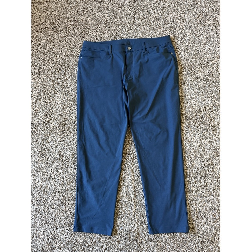 Lululemon ABC 5-Pocket Pants Men 38x30 Blue Classic Fit Stretch